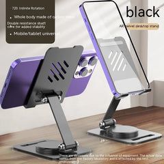 360-Degree Rotate Metal Desk Mobile Phone Tablet Holder Stand
