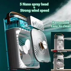 Imported 3-in-1 Mini AC & Ice Mist Cooling Fan