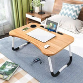 Wooden Laptop Table - Laptop Stand - Floor Table - Laptop table - Drawing Desk - Bed Tray Table Fold-able - Table Notebook Stand Reading Holder - Study Table - Portable Desk