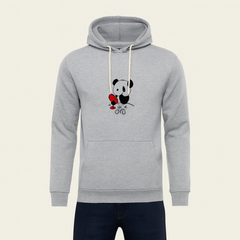 Premium Grey Bear Print Hoodie for Men & Boys – Winter Casual Collection