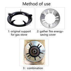 Stainless Steel Gas Stove Saver Windproof Cover Burner Stand