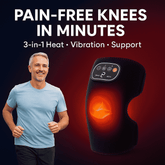 3-in-1 Rechargeable Knee Pain Relief Massager - Heat + Vibration + Support