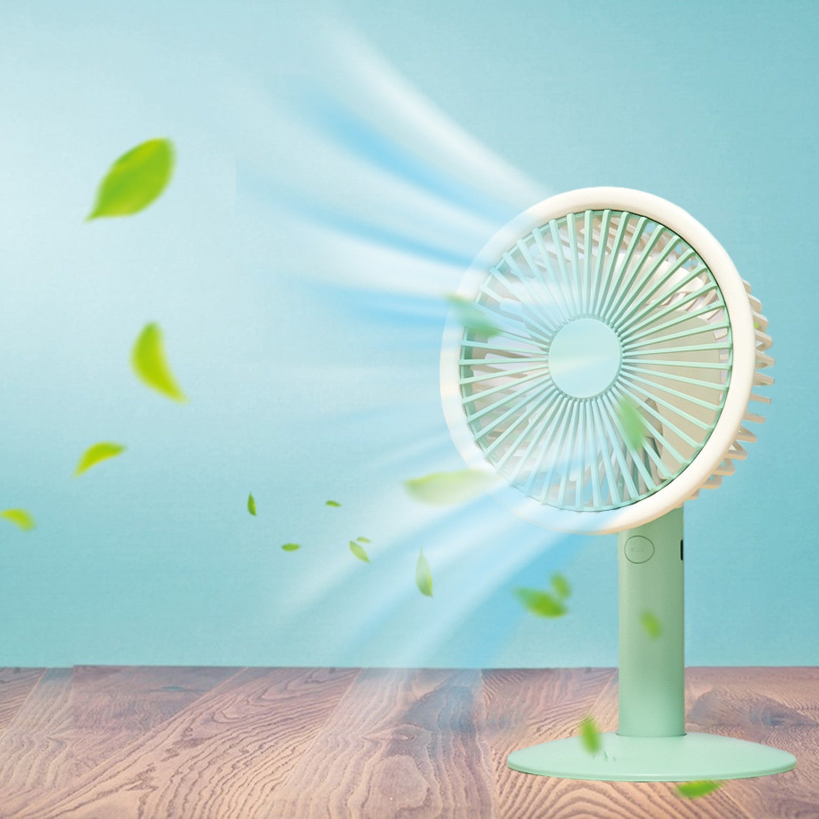 Portable Automatic Wireless USB Fan | Fan with 5 Speed Super Strong Wind for Home office Bedroom Kitchen Outdoor Camping | Best Quality Table Fan | Desktop Small Fan (Random Color)