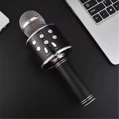 WS-858 Wireless Bluetooth Handheld Karaoke Portable Microphone with Built-in Rechargeable Speaker (random color)