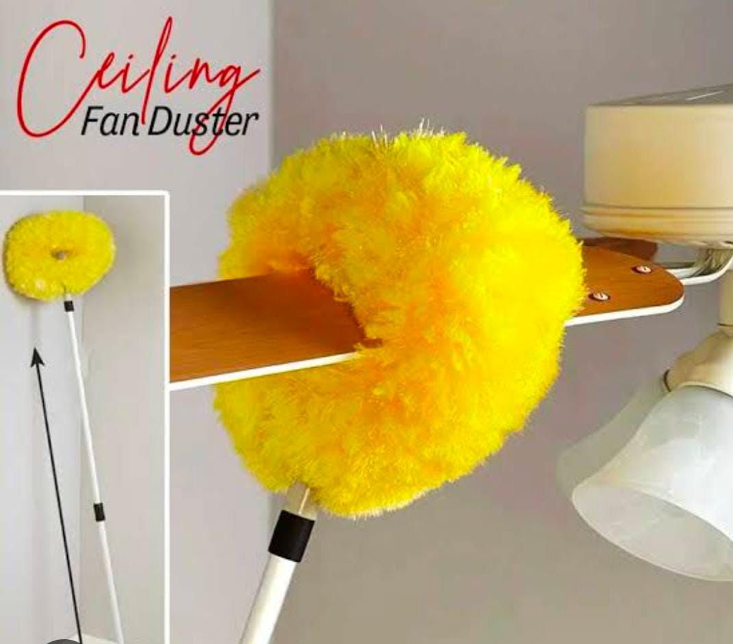 Removable Ceiling Fan Duster Washable Retractable Clean Brush Soft Duster Brush Anti Dusting Brush Home Cleaning
