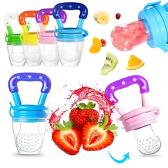 Baby Fruit Pacifier | Fresh Fruit Feeder, Teething &amp; Nibbler Toy for Infant | Safe Silicone Pacifier (Random Color)
