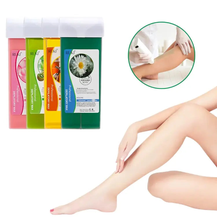 Refill Wax for Women, Roll On Wax Refill for Hair Areas of the Body, Roller Waxing Hair Removal Depilatory Refill Wax with different flavour (1 Pc) (Random Flavors)