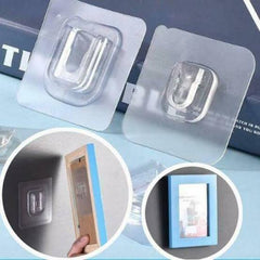 10 Pair Double-Sided Adhesive Wall Hooks