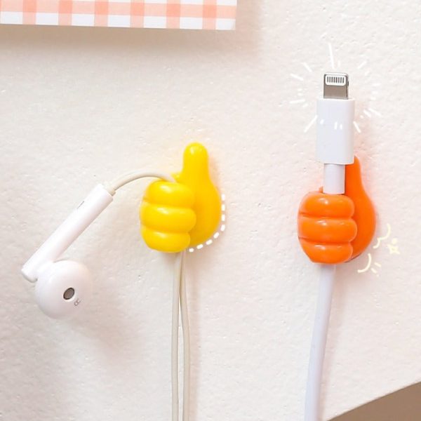 PACK OFF 10 Thumb Wall Hook Wall Decoration Hook Creative Silicone Thumb Key Hanger Hooks(random color)