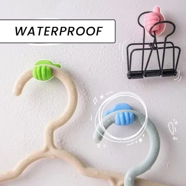 PACK OFF 10 Thumb Wall Hook Wall Decoration Hook Creative Silicone Thumb Key Hanger Hooks(random color)