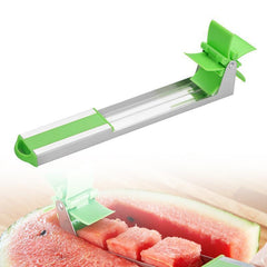 Windmill Watermelon Cube Cutter | Watermelon Slicer Cutter, Stainless Steel Watermelon Cutter Wheel Fruit Knife Melon Knife Corer Kitchen Gadgets, Practical Tool for Fruit Vegetable Salad