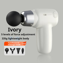 4 in 1 Compact Gun Massager | 5 Speed Levels | Portable Rechargeable Handheld Muscle Pain Reliever Device (Random color)