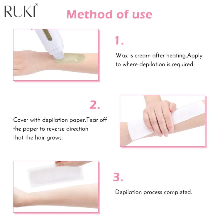 Refill Wax for Women, Roll On Wax Refill for Hair Areas of the Body, Roller Waxing Hair Removal Depilatory Refill Wax with different flavour (1 Pc) (Random Flavors)