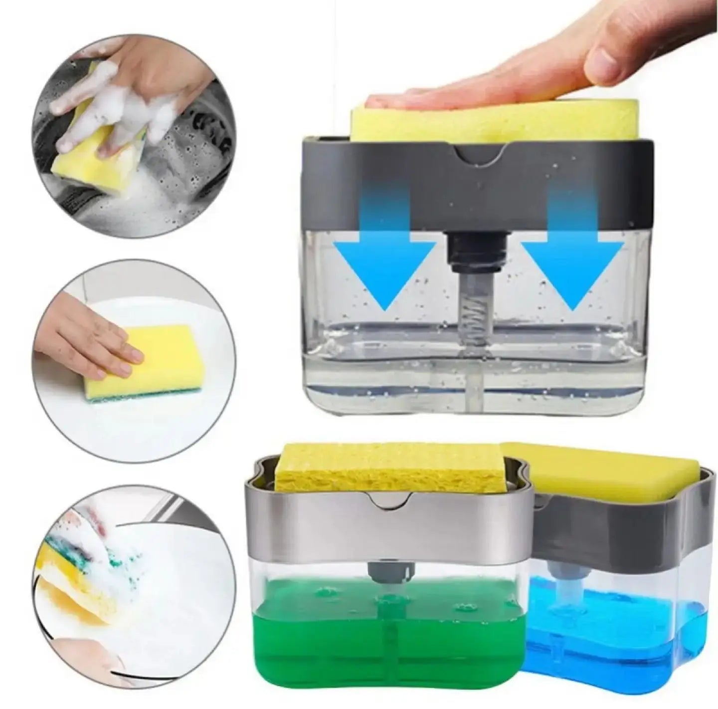 Soap Pump with Sponge Hand Push Water Resistant Portable Dispenser