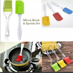 Silicon brush kit and Spatula Dishes Baking Mix Set Pastry Tools  (random color )