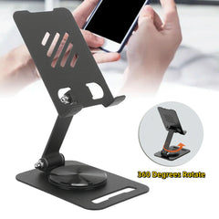 360-Degree Rotate Metal Desk Mobile Phone Tablet Holder Stand