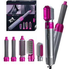 5 in 1 Electric Hair Dryer Brush | Blow Dryer Hair Comb Curling Wand Detachable Brush Kit Negative Ion Straightener Hair Curler