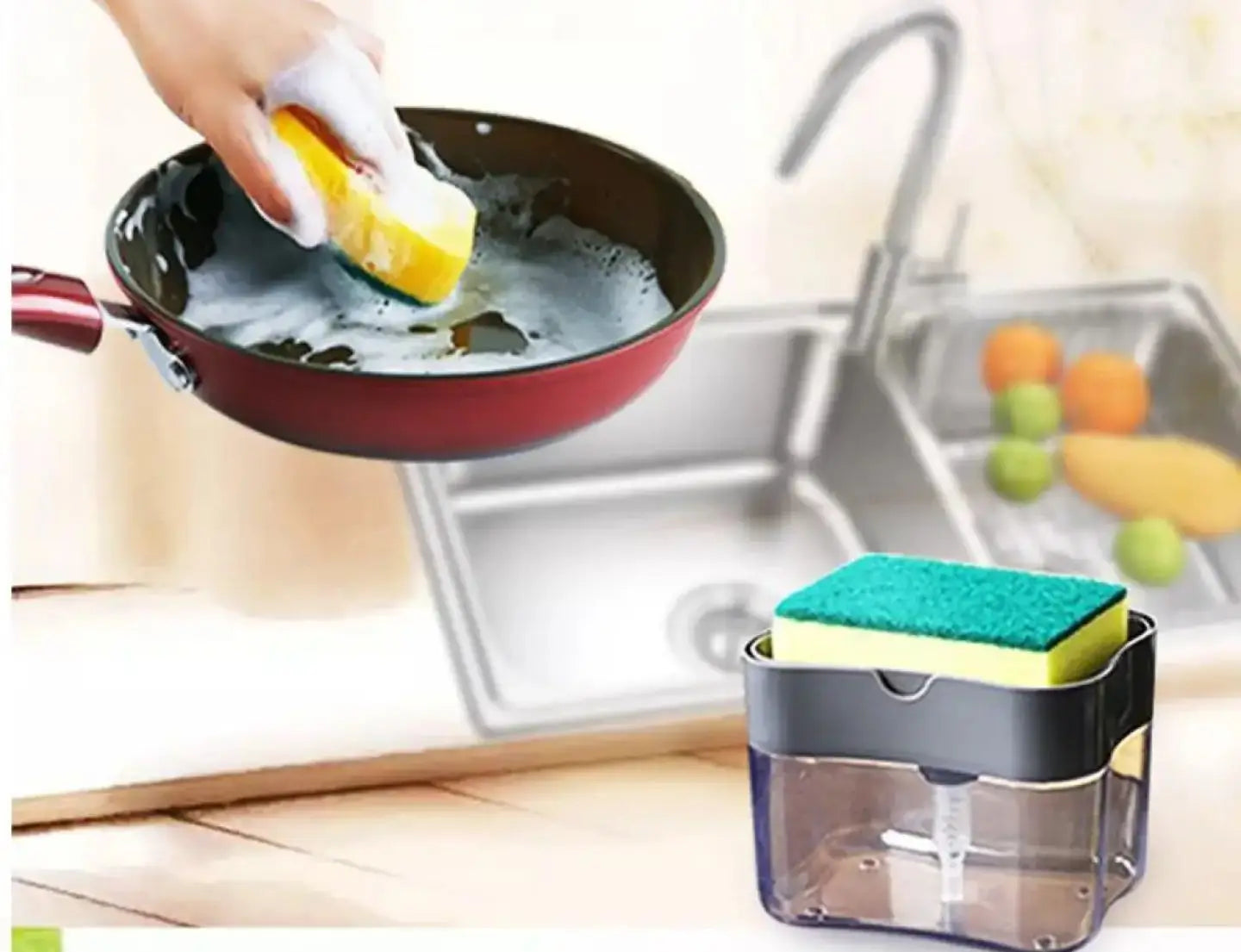 Soap Pump with Sponge Hand Push Water Resistant Portable Dispenser