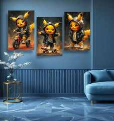 Metal Art Pikachu Wall Frame â€“ 8x11 Inch PokÃ©mon Wall Decor