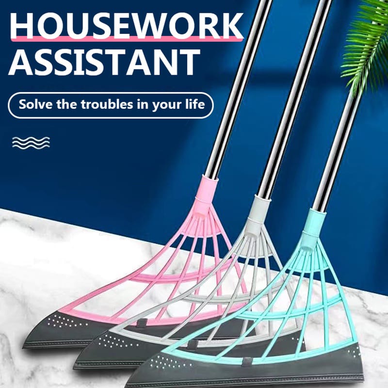 Washroom and Kitchen Wiper with Rubber Squeegee (random color)