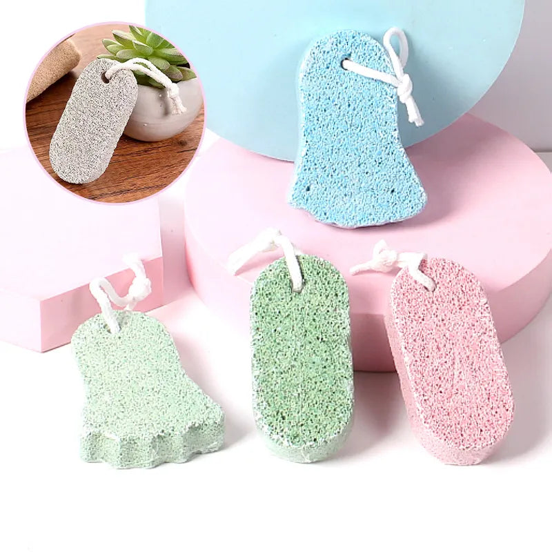 Foot Care Pumice Stone For Feet For Feet Hands And Body Dead Skin Remover Tool | Pumice Foot Grinding Stone Two Piece Set to Remove Dead Skin Calluses Clean Stone Nail Brush to Remove Dirt - 02 PCs - Random Color