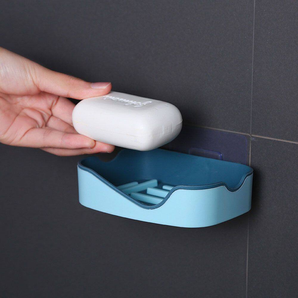 Wall Mounted Soap Dish Holder For Bathroom | Wall Mounted Soap Bar, Holder Rack For Shower Wall, Kitchen, Bathroom (Random Color)