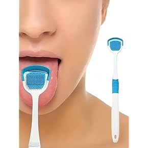 Tongue Cleaner Brush with Soft Silicone Bristles â€“ Oral Hygiene Tool for Fresh Breath &amp; Bacteria Removal -  Tongue Cleaner - Tongue Scraper - Bad Breath Remover - Random Color