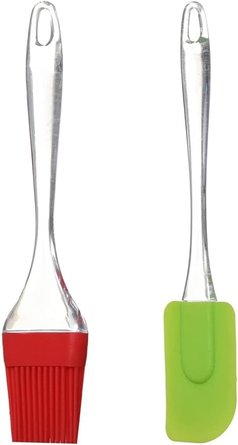 Silicon brush kit and Spatula Dishes Baking Mix Set Pastry Tools  (random color )