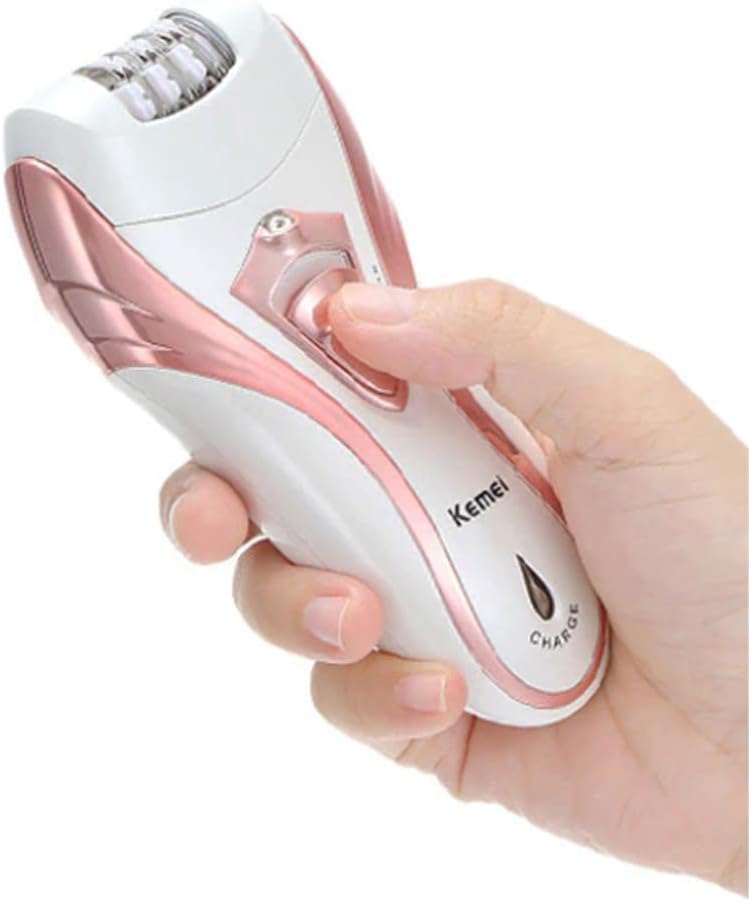 Kemei 3 In 1 ( KM-3010 ) Rechargeable Hair Remover | Kemei Callus Remover With Extra Lady Epilator And Shaving Head 3 in 1 ( Random Color )