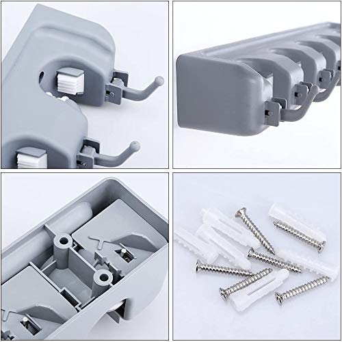 Mop And Broom Holder Wall Mount | Organizer For Home Garden Garage And Storage (Random color)