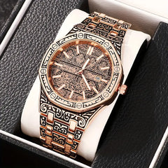 Multi-Texture Islamic Dial Watch for men