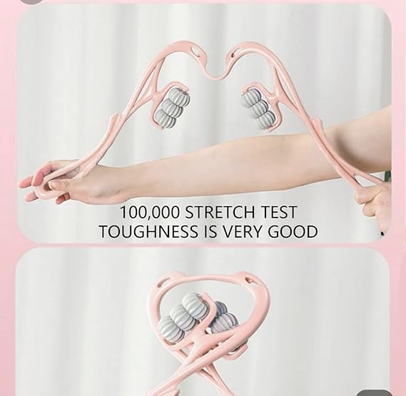 Manual Neck Massager For Cervical pain, deep Tissue | Handheld Massager Tool for Legs Waist Neck and Shoulder (Random color)