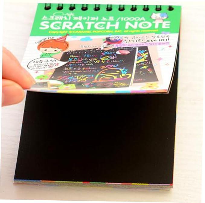 Small Scratch Note Pad | Rainbow Drawing Draft Books for Childrens (random color)