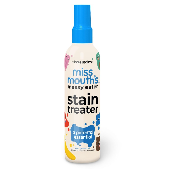 Miss Mouth's Messy Eater Stain Treater Spray - Stain Remover - Newborn &amp; Baby Essentials - No Dry Cleaning Food, Grease, Coffee Off Laundry, Underwear, Fabric - 100ml (For every color)