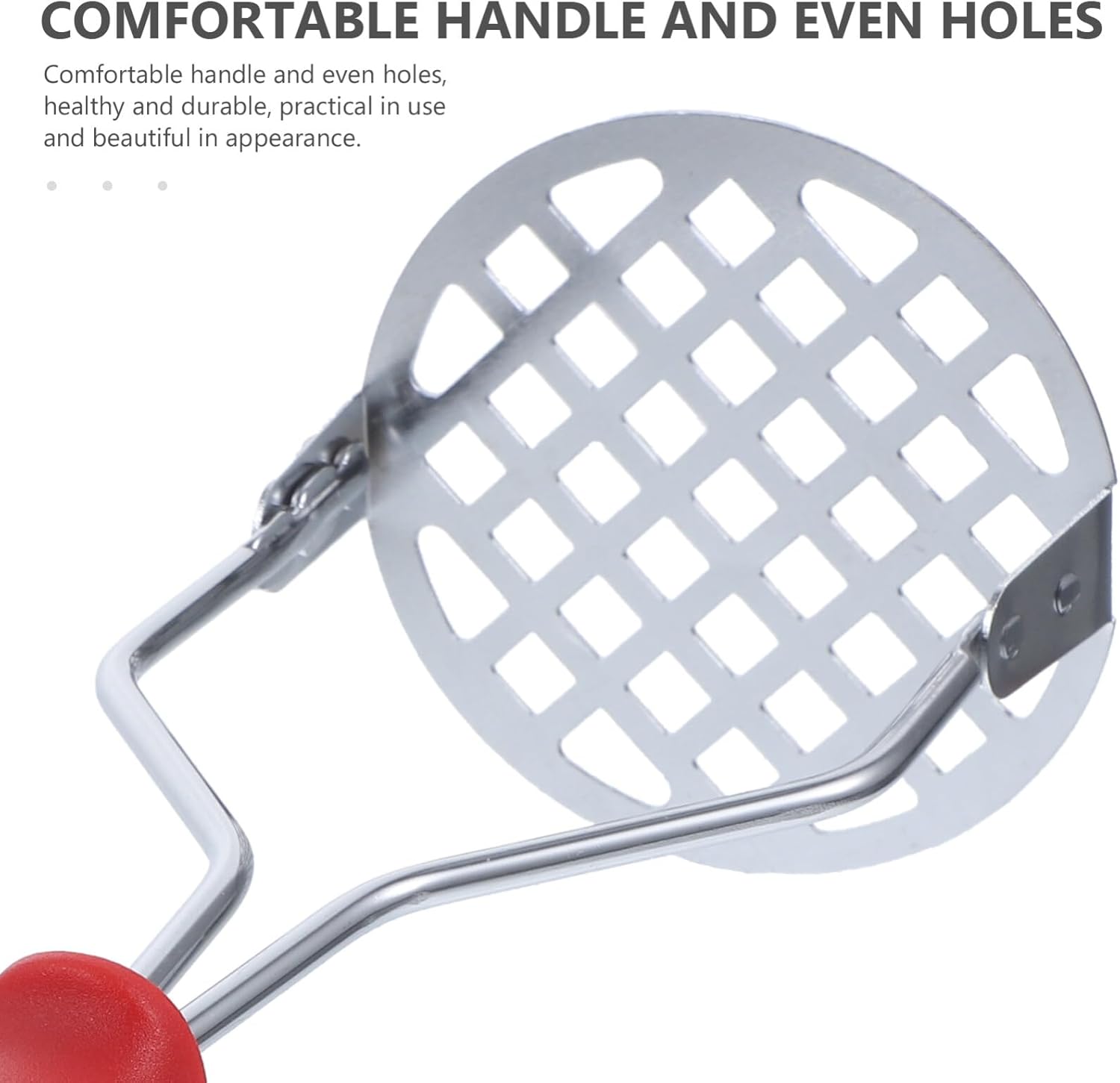Potato Masher Stainless Steel Manual Kitchen Vegetable Ricer Fruit Banana Egg Crusher Tool - Random Color