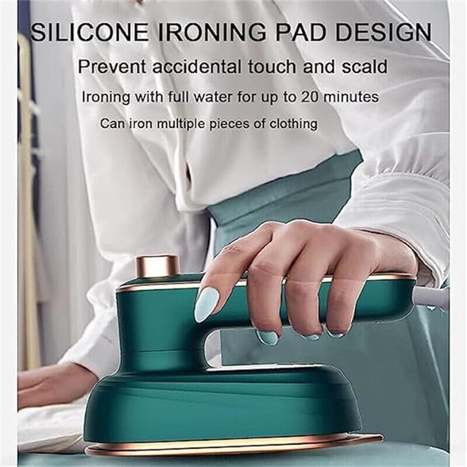 Portable Handheld Steam Iron, 180° Rotatable Professional Mini Steam Iron for Clothes, Foldable Travel Garment Steamer Micro Steam Iron for Home Travel