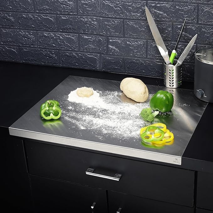 Stainless Steel Cutting Board! ðŸ”ªâœ¨   Durable, hygienic, and easy to cleanâ€”perfect for all your chopping needs. A must-have for any chef! - Size: 41x33Cm