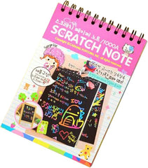 Small Scratch Note Pad | Rainbow Drawing Draft Books for Childrens (random color)
