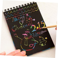 Small Scratch Note Pad | Rainbow Drawing Draft Books for Childrens (random color)