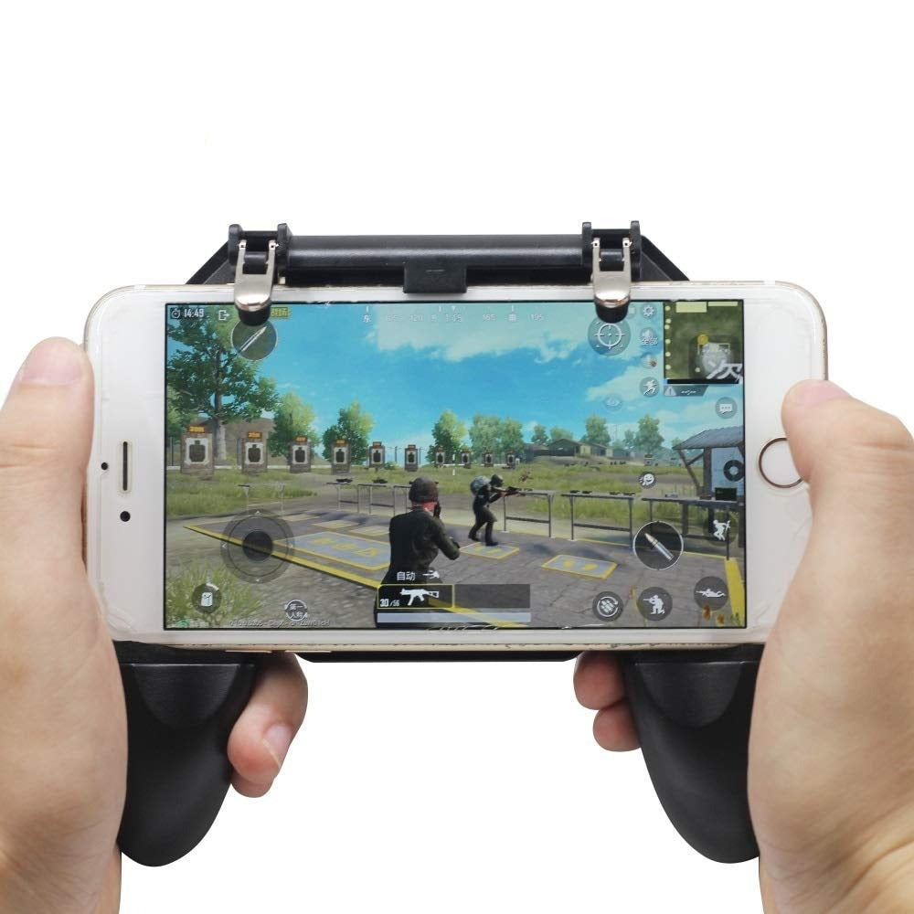Mobile Gaming Controller Gamepad with Fire Trigger â€“ Joystick Grip for PUBG, Fortnite &amp; FPS Games