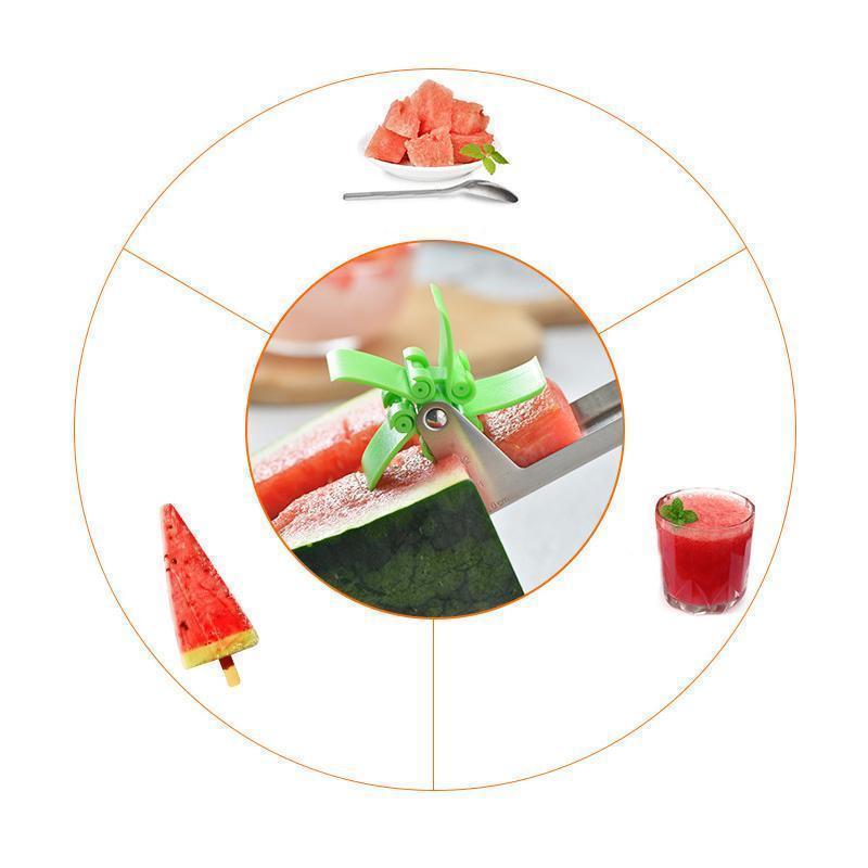 Windmill Watermelon Cube Cutter | Watermelon Slicer Cutter, Stainless Steel Watermelon Cutter Wheel Fruit Knife Melon Knife Corer Kitchen Gadgets, Practical Tool for Fruit Vegetable Salad