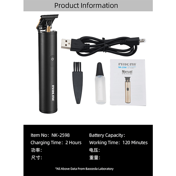 Nikai Professional Hair Trimmer NK-2598 Hair Trimmer Machine For Men | Men Hair Trimmer | Metal Body | Golden Color ( Original )