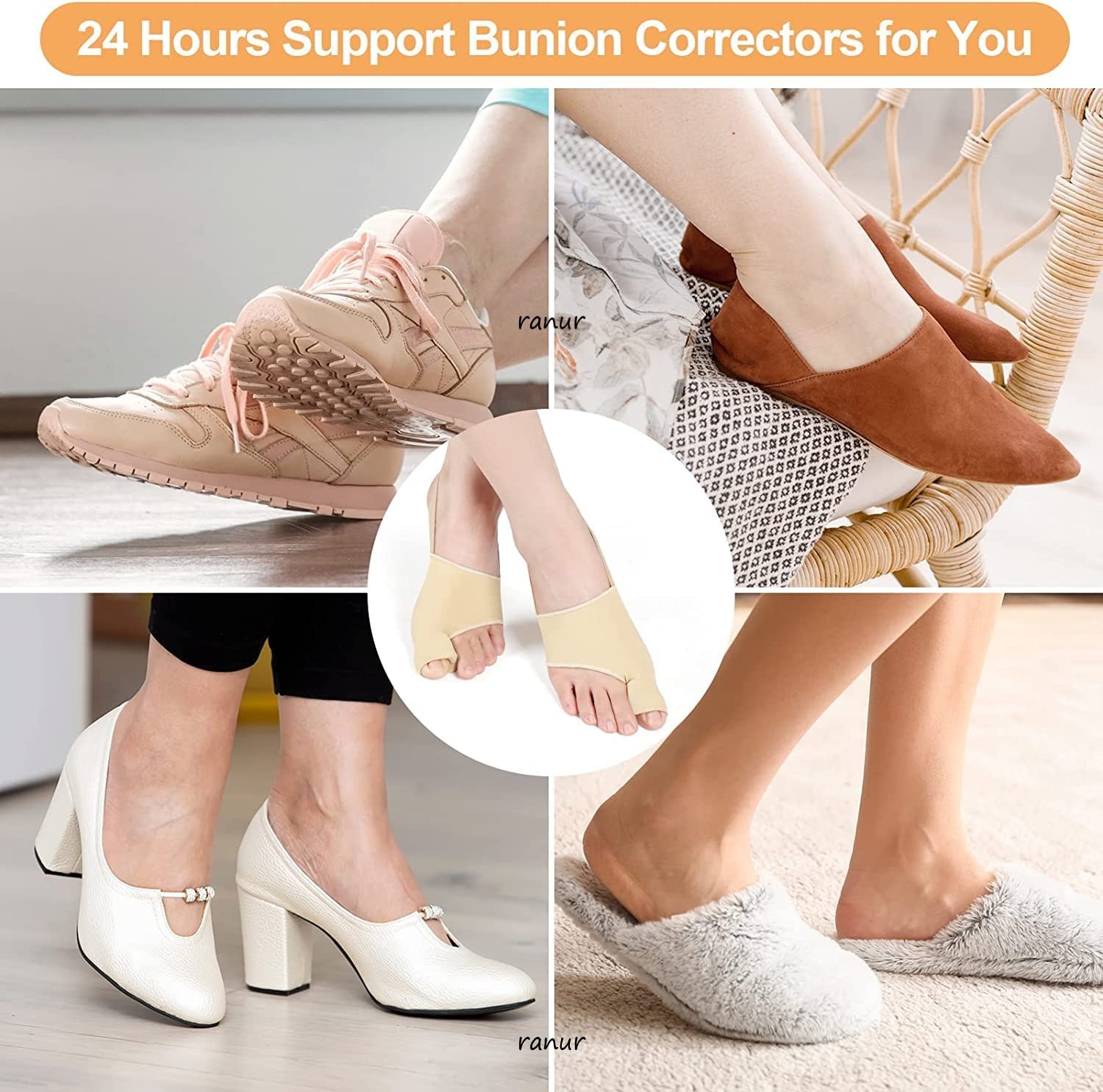 🧦 Smart Bunion Support Socks (Daily Toe Separator & Corrector Sleeve)
