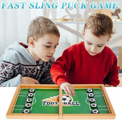 Wooden Sling Puck Game | Football Board Game | Wooden Hockey Soccer Table Game for kids &amp; adults