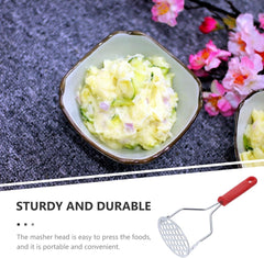 Potato Masher Stainless Steel Manual Kitchen Vegetable Ricer Fruit Banana Egg Crusher Tool - Random Color