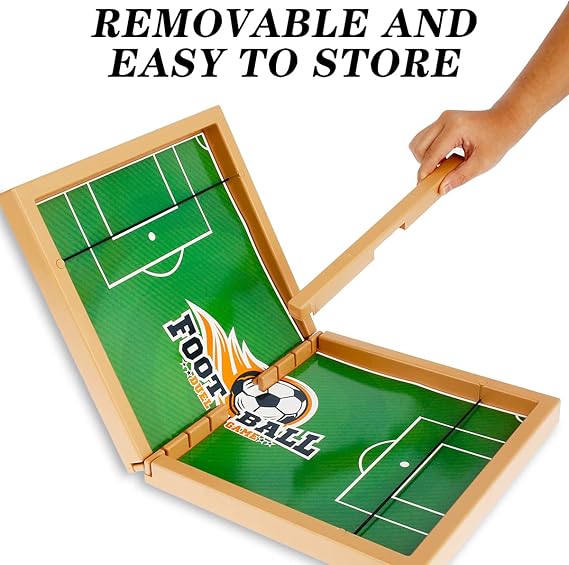 Wooden Sling Puck Game | Football Board Game | Wooden Hockey Soccer Table Game for kids &amp; adults