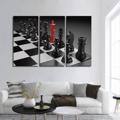 Chess Metal Wall Art Set â€“ 8x11 Inches Each | Modern Game Room &amp; Office Decor
