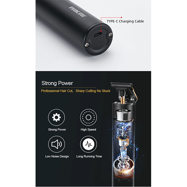 Nikai Professional Hair Trimmer NK-2598 Hair Trimmer Machine For Men | Men Hair Trimmer | Metal Body | Golden Color ( Original )