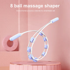Multifunctional Bump Ball Full body massager | Muscle Relaxation Body Massage 8 Balls Ergonomic Handle Roller (Random color)