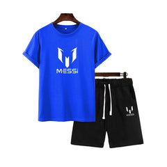 Printed Half Sleeves Cotton Jersey Summer Tracksuit For Boys &amp; Girls T-Shirt &amp; Shorts Gym Sports Outdoor Gaming Tracksuit